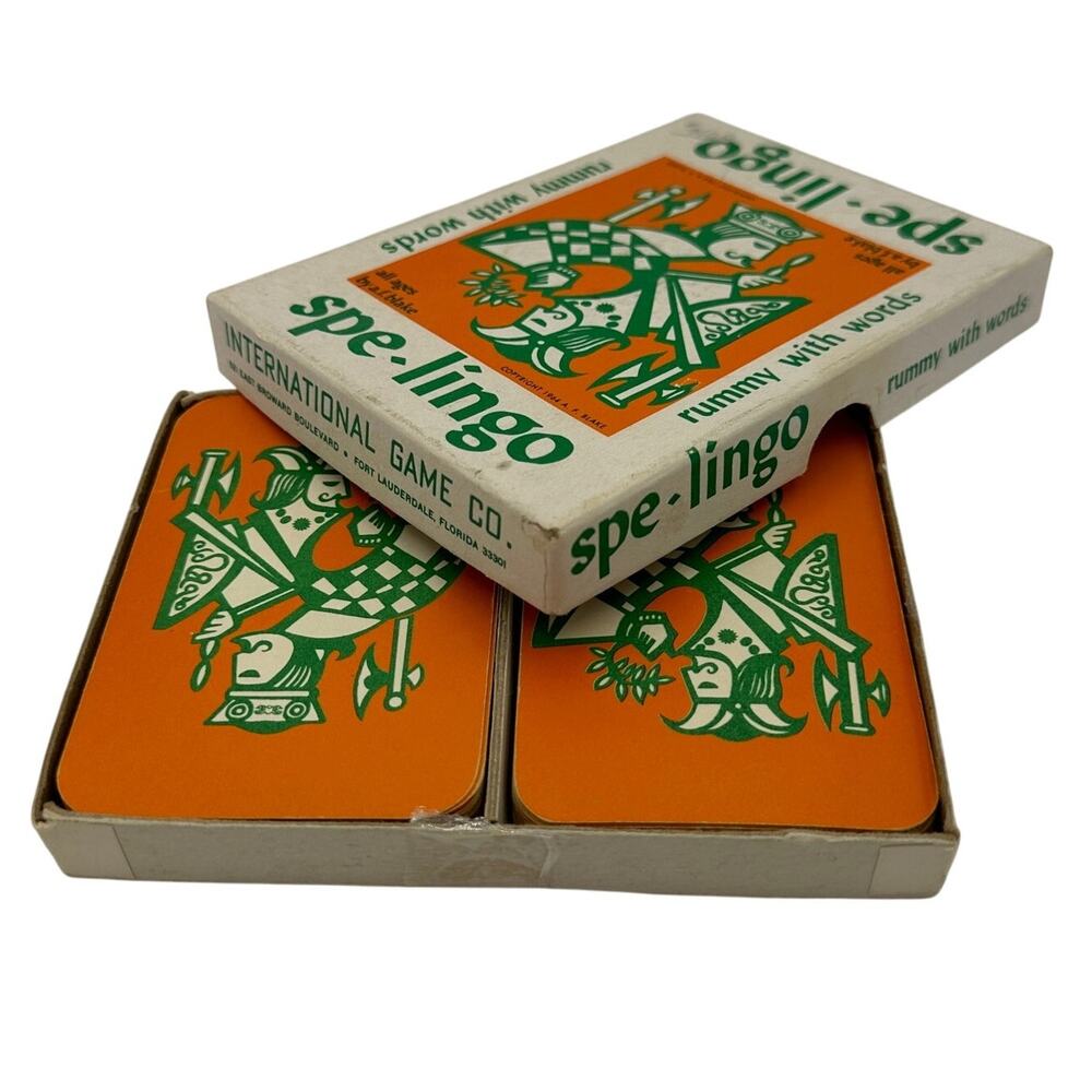 Vintage Card Game Spe-Lingo Rummy with Words Spelingo 1964 A F Blake